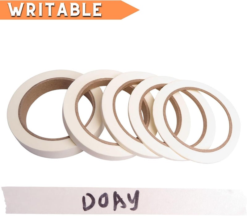 DOAY 5 Rolls Pinstripe Tape - Masking Tape 1/16", 1/8", 1/4", 1/2", 3/4" - Thin Painters Masking Automotive Tape for DIY, Car, Auto, Paint, Art, Tumblers (White) - Image 5